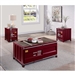 Dicargo 3 Piece Occasional Table Set in Red Finish by Furniture of America - FOA-CM4789RD-3PK