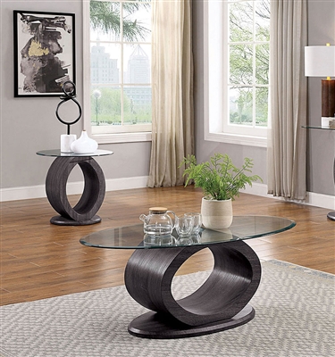 Lodia 2 Piece Occasional Table Set in Gray by Furniture of America - FOA-CM4825GY-2PK