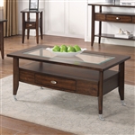 Riverdale 2 Piece Occasional Table Set in Dark Walnut Finish by Furniture of America - FOA-CM4905WN-2PK