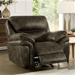 Tredegar Power Recliner in Mocha by Furniture of America - FOA-CM6083-CH-PM