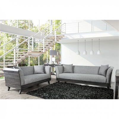 Cailin 2 Piece Sofa Set in Gray by Furniture of America - FOA-CM6085