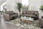 Lauritz 2 Piece Sofa Set in Brown by Furniture of America - FOA-CM6088BR