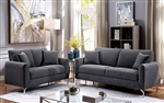 Lauritz 2 Piece Sofa Set in Gray by Furniture of America - FOA-CM6088GY
