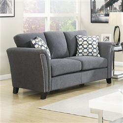 Campbell Love Seat in Gray by Furniture of America - FOA-CM6095GY-LV