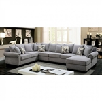 Skyler Sectional Sofa in Gray by Furniture of America - FOA-CM6156GY