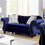 Jolanda Love Seat in Blue by Furniture of America - FOA-CM6159BL-LV