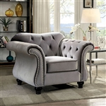 Jolanda I Chair in Gray by Furniture of America - FOA-CM6159GY-CH
