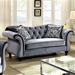 Jolanda I Love Seat in Gray by Furniture of America - FOA-CM6159GY-LV