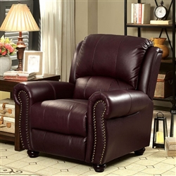 Turton Chair in Burgundy by Furniture of America - FOA-CM6191BY-CH