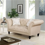 Louella Love Seat in Beige by Furniture of America - FOA-CM6210BG-LV