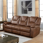 Ffion Power Sofa in Brown Finish by Furniture of America - FOA-CM6219BR-SF