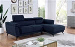 Napanee Sectional Sofa in Navy Finish by Furniture of America - FOA-CM6254BL