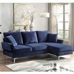 Cirebon Sectional Sofa in Navy Finish by Furniture of America - FOA-CM6257NV