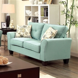 Claire Love Seat in Blue by Furniture of America - FOA-CM6266BL-LV