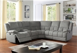 Lynette Sectional Sofa in Gray Finish by Furniture of America - FOA-CM6345