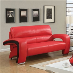 Wezen Love Seat in Red by Furniture of America - FOA-CM6412RD-LV