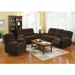 Haven 2 Piece Recliner Sofa Set in Dark Brown by Furniture of America - FOA-CM6554