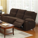 Haven Recliner Sofa in Dark Brown by Furniture of America - FOA-CM6554-S