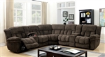 Irene Sectional Sofa in Brown by Furniture of America - FOA-CM6585BR