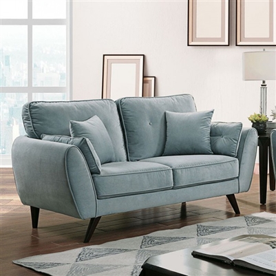 Phillipa Love Seat in Light Teal by Furniture of America - FOA-CM6610-LV