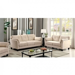 Ysabel 2 Piece Sofa Set in Beige by Furniture of America - FOA-CM6716BG