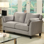 Ysabel Love Seat in Warm Gray by Furniture of America - FOA-CM6716GY-LV