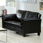 Pierre Love Seat in Black by Furniture of America - FOA-CM6717BK-LV