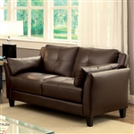 Pierre Love Seat in Brown by Furniture of America - FOA-CM6717BR-LV