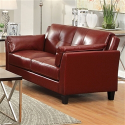 Pierre Love Seat in Mahogany Red by Furniture of America - FOA-CM6717RD-LV