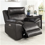 Geordi Power Recliner in Dark Gray Finish by Furniture of America - FOA-CM6730DG-CH-PM