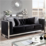 Evadne Sofa in Black Finish by Furniture of America - FOA-CM6748BK-SF