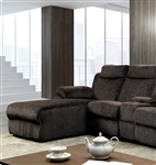 Kamryn Sectional Sofa in Brown by Furniture of America - FOA-CM6771WG