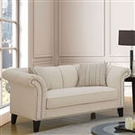 Clarabelle Love Seat in Beige by Furniture of America - FOA-CM6777-LV