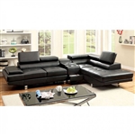 Kemina Sectional Sofa in Black by Furniture of America - FOA-CM6833BK