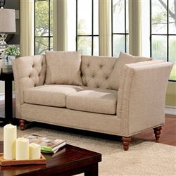 Imani Love Seat in Beige by Furniture of America - FOA-CM6860-LV