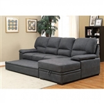 Alcester Sectional in Graphite by Furniture of America - FOA-CM6908BK