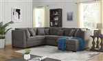 Bethan Sectional Sofa in Gray by Furniture of America - FOA-CM6946