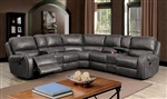 Joanne Sectional Sofa in Gray by Furniture of America - FOA-CM6951GY-SEC