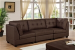 Pencoed Sofa in Brown by Furniture of America - FOA-CM6957BR-SF