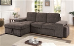 Jamiya Sectional Sofa in Warm Gray by Furniture of America - FOA-CM6959GY