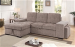 Jamiya Sectional Sofa in Light Gray by Furniture of America - FOA-CM6959LG