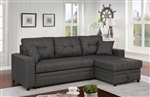 Vide Sectional Sofa in Gray by Furniture of America - FOA-CM6975-SEC