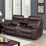 Manda Love Seat in Brown by Furniture of America - FOA-CM6978-LV