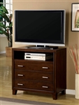 Enrico 36 Inch TV Console in Brown Cherry Finish by Furniture of America - FOA-CM7068TV