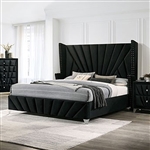 Carissa Bed in Black Finish by Furniture of America - FOA-CM7164BK-B