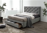 Sybella Bed in Gray Finish by Furniture of America - FOA-CM7218GY-B