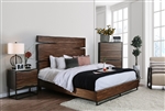 Fulton Bed in Dark Oak/Dark Walnut Finish by Furniture of America - FOA-CM7363-B