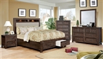 Tywyn 6 Piece Bedroom Set in Dark Oak Finish by Furniture of America - FOA-CM7365A