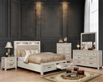 Tywyn 6 Piece Bedroom Set in Antique White Finish by Furniture of America - FOA-CM7365WH