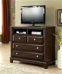 Litchville 46 Inch TV Console in Brown Cherry Finish by Furniture of America - FOA-CM7383TV